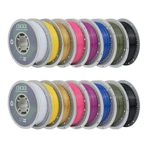 CHCKX 16KG PETG 3D Printer Filament Bundle,2lemon Yellow+2magenta+2telecom Blue+2gold+2military Green+2pink+2white+2black