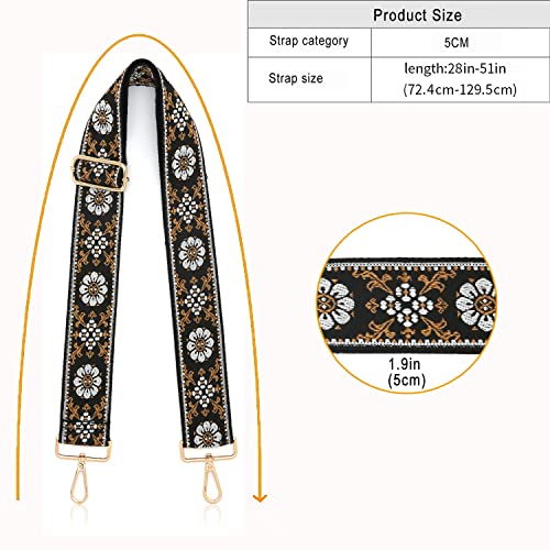 Image of Purse Strap Wide Replacement Crossbody Strap Handbag Guitar Strap Purse Shoulder Strap Adjustable