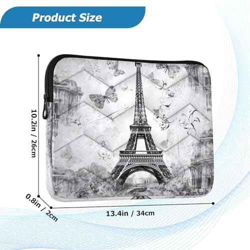 Funda para portátil estilo Torre Eiffel retro 13-14 pulgadas miniatura 3