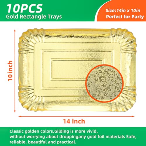 10-PCS-Gold-Rectangle-Trays-Heavy-Duty-Disposable-Paper-Cardboard-for-Platters-for-Elegant-Dessert-Table-Serving-Parties-Cupcake-Display-Birthday-Party-Dessert-Weddings 10 PCS Gold Rectangle Trays Heavy Duty Disposable Paper Cardboard for Platters for Elegant Dessert Table Serving Parties Cupcake Display Birthday Party Dessert Weddings