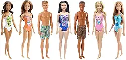 Barbie Fashion & Beauty Boneca de Praia Surpresa para crianças a partir de 3 anos