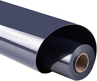 Guangyintong Heat Transfer Vinyl Iron On Rolls, 12" x 5ft Navy Blue HTV for T-Shirts, Glossy Surface, Easy Cut & Weed