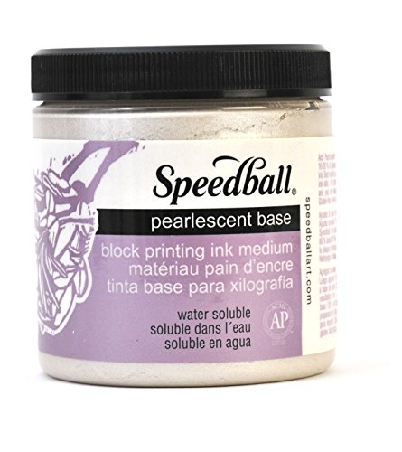 Speedball 3818 Pearlescent Base Use With Water-Soluble Block Printing Ink AP Certified Non-Toxic 8 FL OZ