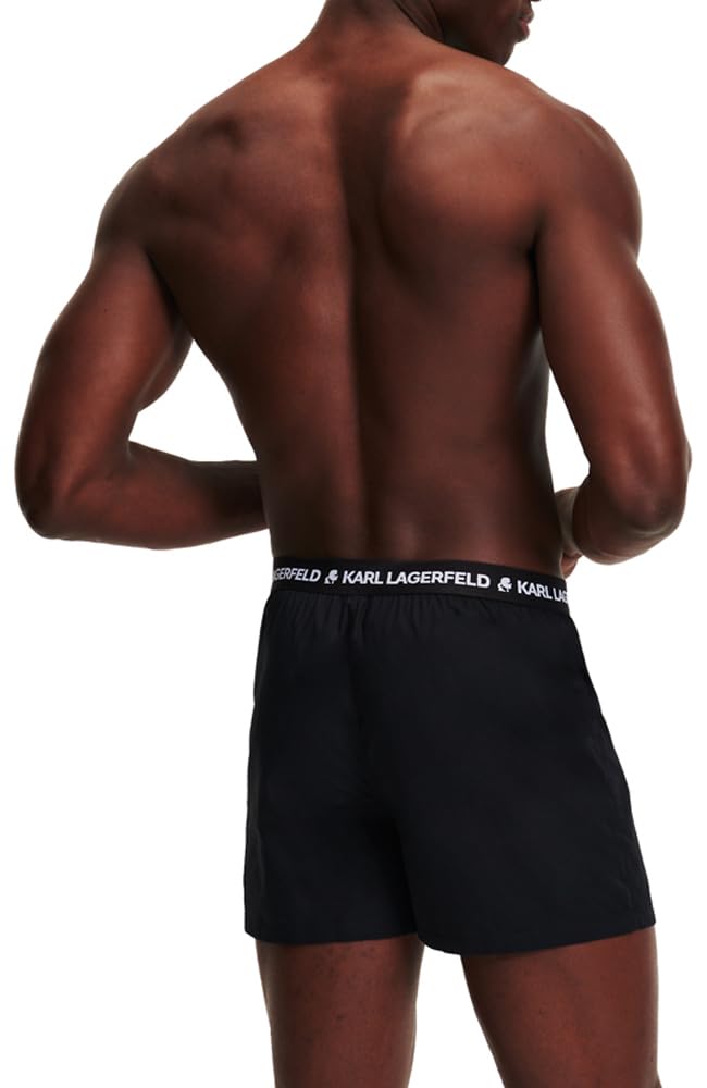 KARL LAGERFELD Herren Logo Woven Boxer Shorts (3 Pack)