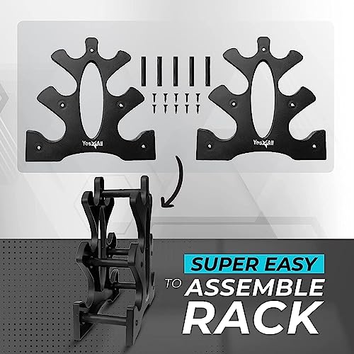 Image of Yes4All Neoprene Coated Dumbbell Hand Weight Sets of 2 - Multiple Weight Options with 15 Colors, Anti-roll, Anti-Slip, Hexagon Shape