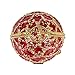 QIFU Hand Painted Red Faberge Egg Style Decorative Enamel Trinket Box Unique Gift for Family(QF3353