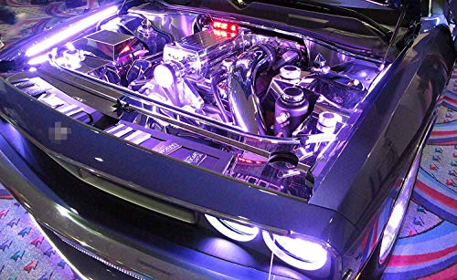 Ijdmtoy 8-Piece Universal Fit 48-Led Rgb Multi-Color Led Engine Bay Or Under Car Ambient Decorational Lighting Kit W/Remote #TOP4