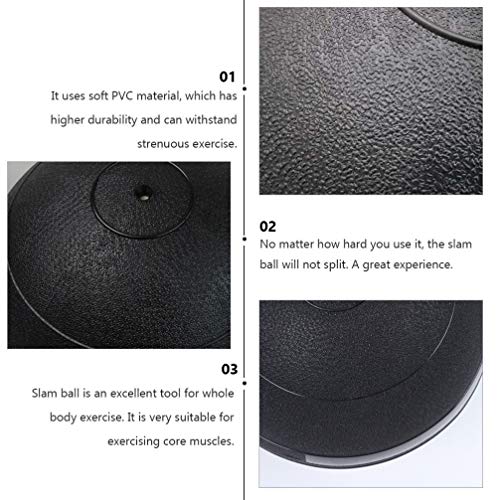 Bola Slam Ball de 2 kg IMIKEYA para treino de peso, bola de ginástica, preta