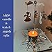 Rotating Angels Candle Holder with Star Base Laser Cut Scandinavian Style