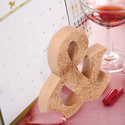 Haperlare Vintage Style Mr and Mrs Sign Mr & Mrs Wooden Letters Wedding Sign with Rose Gold Glitter Letters Mr and Mrs Sign for Wedding Table,Photo Props,Party Table,Top Dinner Christmas Decorations