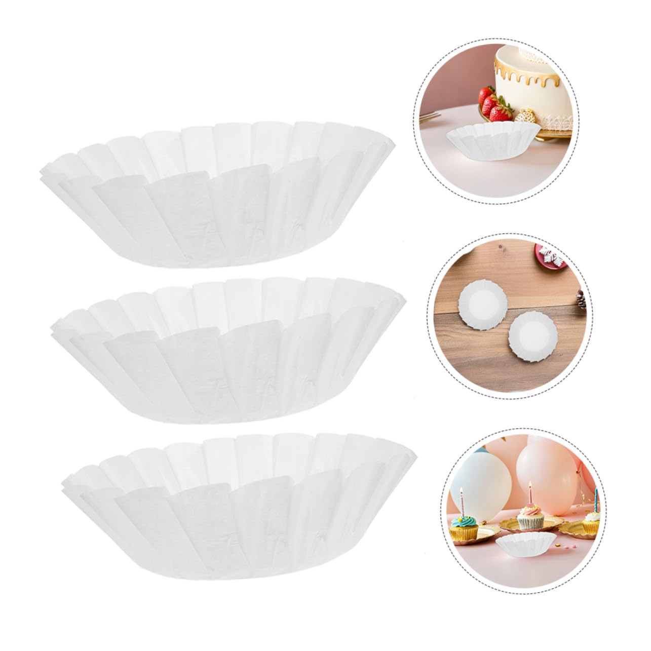 100piezas Papel de Horno para Pasteles Unidades Papel Antiadherente para Bandejas de Hornear para Tartas de Queso y Muffins Freidora de Aire