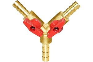 Joywayus 3/8&quot; ID Hose Barb Y-shaped 3-Way Air Hose Splitter