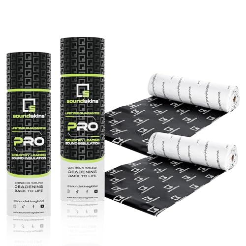 SoundSkins SSK-SSPRO-2 Car Sound Deadening Material - 180mil/4.5mm Triple Layer - 22sqft. - Reduce Vibrations, Insulate Heat, and Minimize Resonance