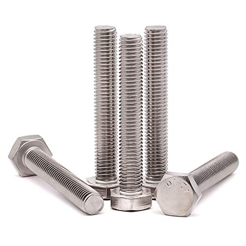 Pernos hexagonales M8x70mm DIN933 en acero inoxidable con rosca completa para fijación