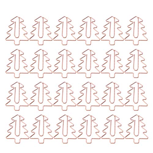 Toddmomy 24pcs Paper Clip Christmas Tree Paper Clip Durable and Rustproof Paperclips for Office School Document Organizing