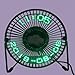 Imagen de KiBcsLic Ventilador de Escritorio con Reloj LED USB