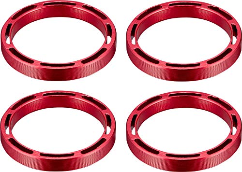 SUPACAZ Hollow SupaSpacer Red 5mm x 4 Head Spacer, Small