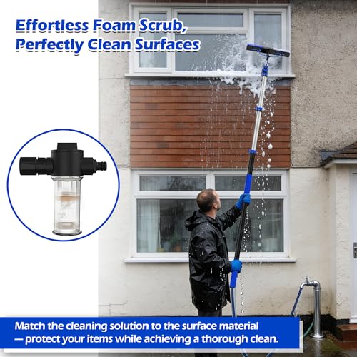 Image of 25 FT Reach Solar Panel Cleaning Brush Kit with Telescopic Pole