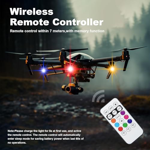 Hiseanllo LSN39 Wireless Led Strobe Lights With Remote, Anti-Collision Light Usb Charging High Brightness Led Lights Warning Lights For Cars Drone Aircraft Motorcycle Bike Halloween Decoration thumb #2