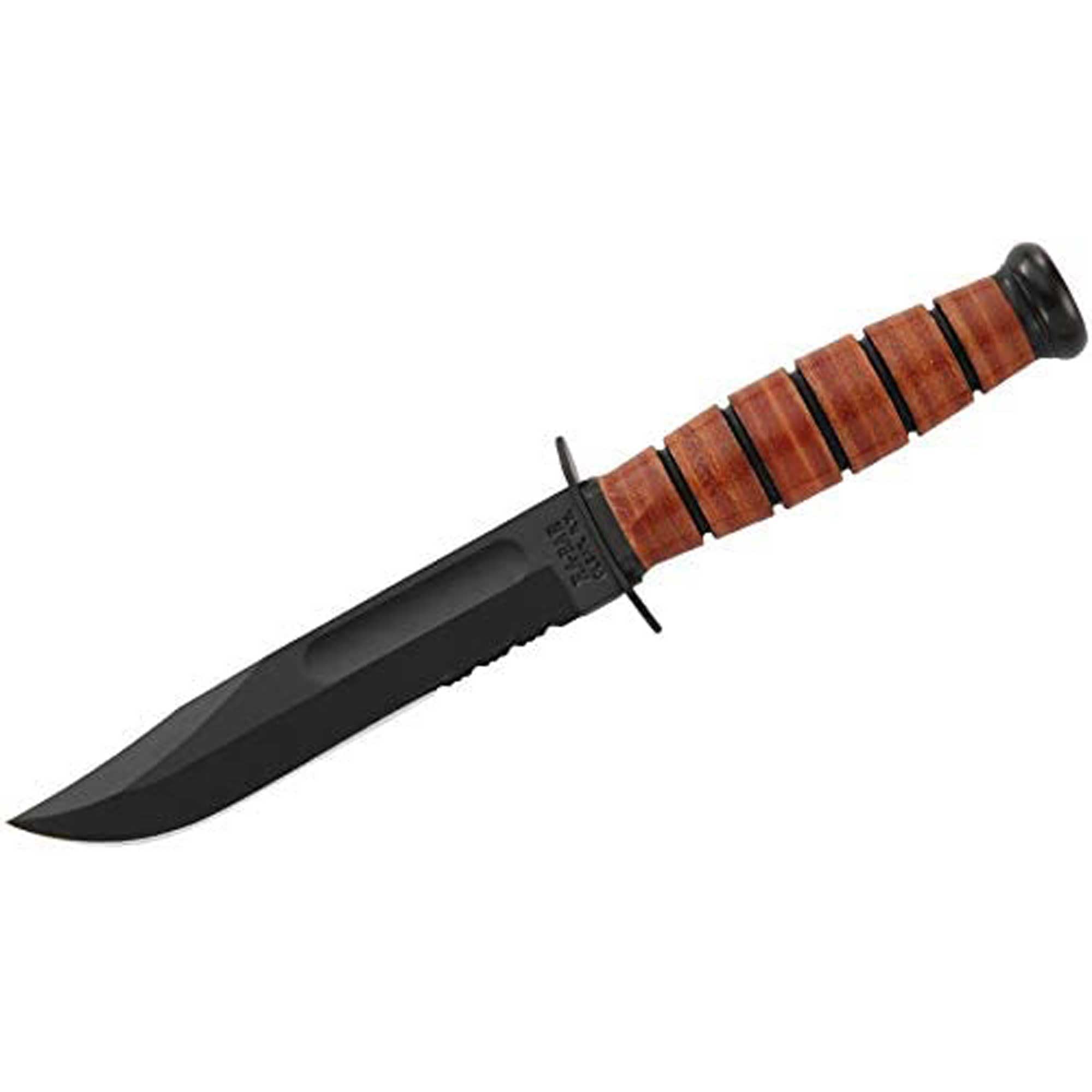 Amazon.com : KA-BAR KB1261 USA SHORT SERRATED W/LEATHER SHEATH