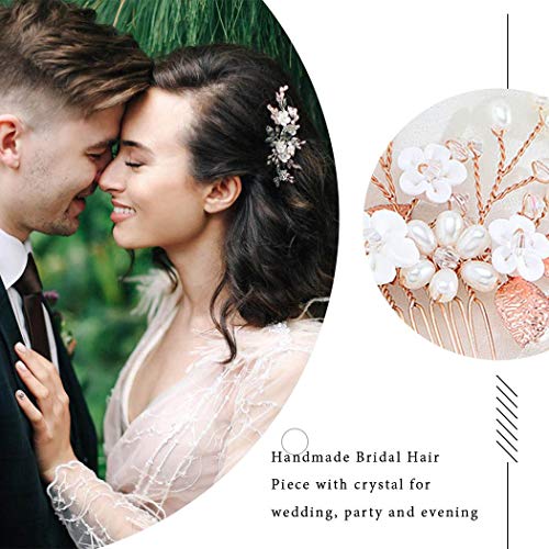 Simsly - Pettine per capelli da sposa, a forma di