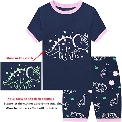 Little Hand Toddler Girls Pajamas Short Pjs Set Dinosaur Unicorn Jammies Cat Sleepwear Cotton Clothes 2-7 Years2
