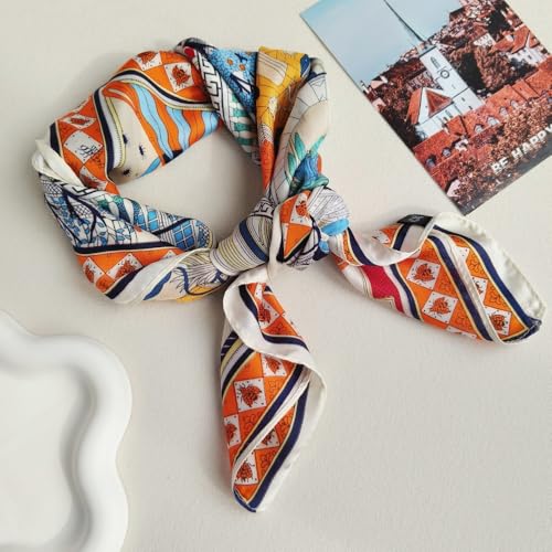 Elegant Vintage Silk pashmina shawls – Versatile,Stylish Square pashmina shawls,Headscarf,Neckwear,Fashion 322