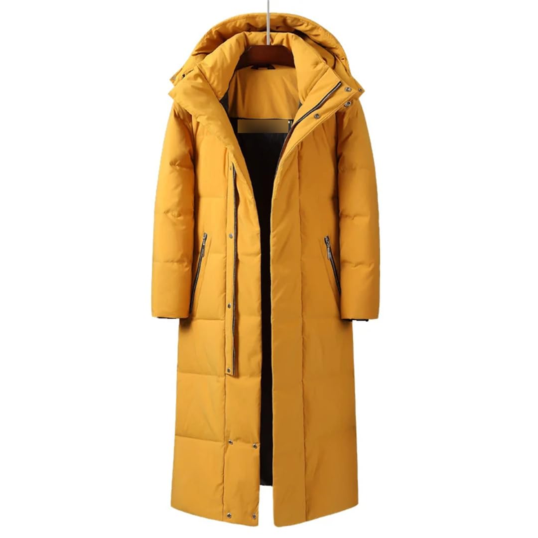 Suwequest Piumino invernale resistente al freddo uomo donna lungo inverno caldo moda parka, Rosso, XXL