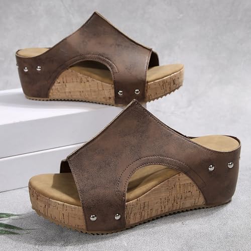 YFJRBR Women's Width Wedge Sandals - Casual & Dressy Corks Shoes