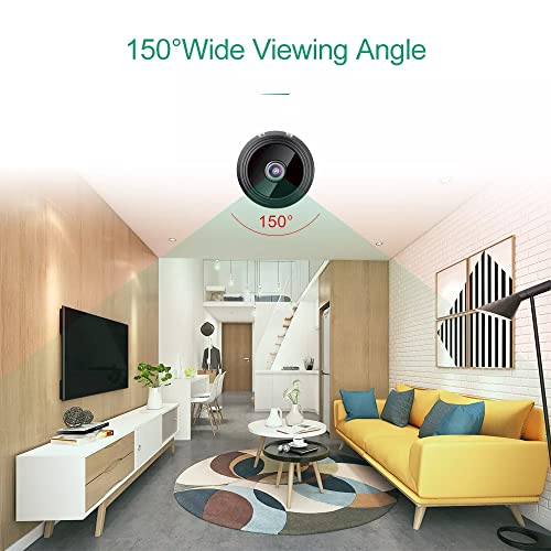 Image of TECHNOVIEW 1080p Wireless WiFi Mini Security Camera,Magnetic Mount, Indoor /Outdoor Portable Camera with Low Light Vision, Motion Detection & Video Recording,Tiny Hidden Camera for Baby,Home (Black)