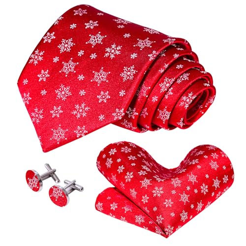 Image of 5PCS Mens Silk Tie, Pocket Square, Cufflinks, Drilled Tie Ring and Lapel Pin Set for Wedding Groom Party