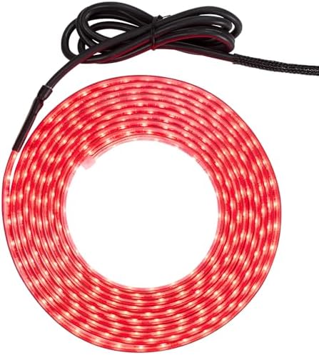 Maxxima 196” Red Silicone Flexible Adhesive Strip Light, Commercial Grade Truck Light, Third Brake Light or Clearance Marker for Tankers, Ring of Safety for Trailers, 3M Stick Tape, 12.8VDC, 3.1A image 5