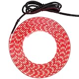 Maxxima 196” Red Silicone Flexible Adhesive Strip Light, Commercial Grade Truck Light, Third Brake Light or Clearance Marker for Tankers, Ring of Safety for Trailers, 3M Stick Tape, 12.8VDC, 3.1A