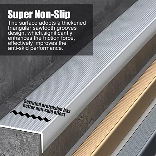 Solución para escalones resbaladizos con perfil impermeable de plata 5