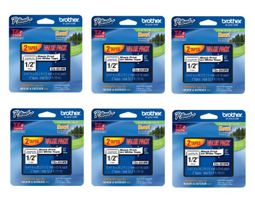 Brother Genuine P-touch, TZE2312PK, 1/2