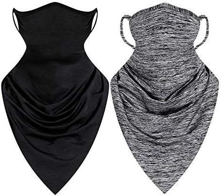 Face Mask Reusable Washable Cloth Bandanas Women Men Neck Gaiter Cover Ear Loops
