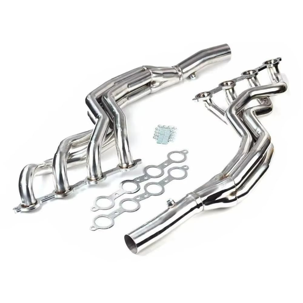 Auto- Auspuffkrümmer Für 2010–2015, Für Chevy, Für Camaro, Für SS 6.2L V8 Edelstahl-Langrohr-Krümmerverteiler Auto-Auspuffrohr