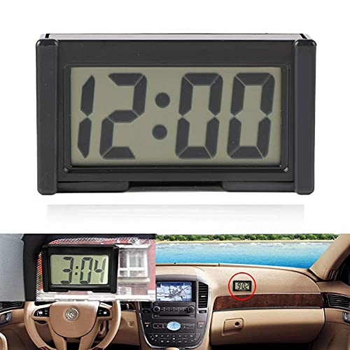 Umisu Horloge Numérique LCD de Voiture Calendrier Affichage Portable pour Tableau de Bord de Voiture Horloge Électronique Date Heure de Table de Voiture Bureau
