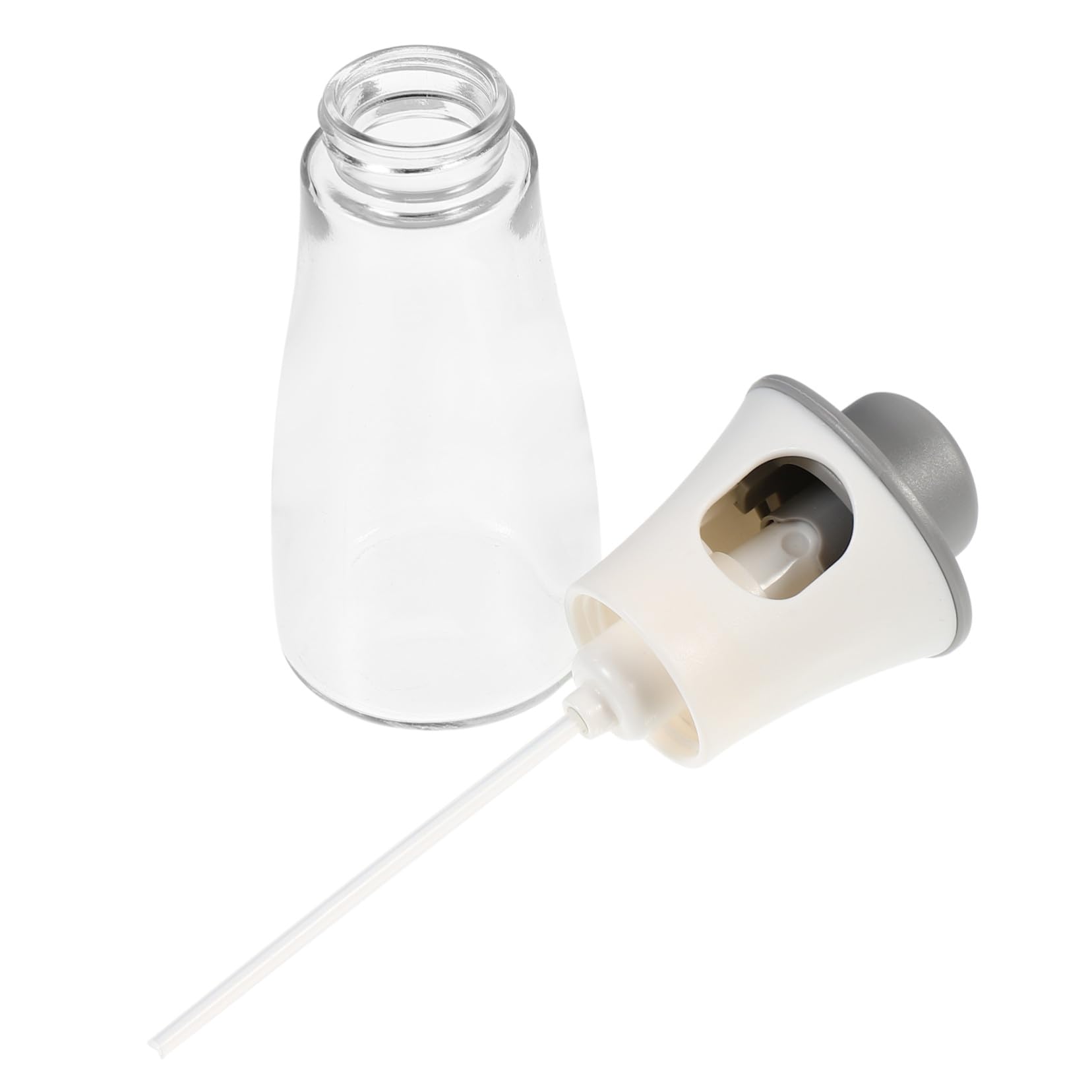 MYXJX oil dispenser, Olive Oil Bottle with Ergonomic Sprayer for Controlled Cooking Transparent Non-drip Kitchen Dispenser