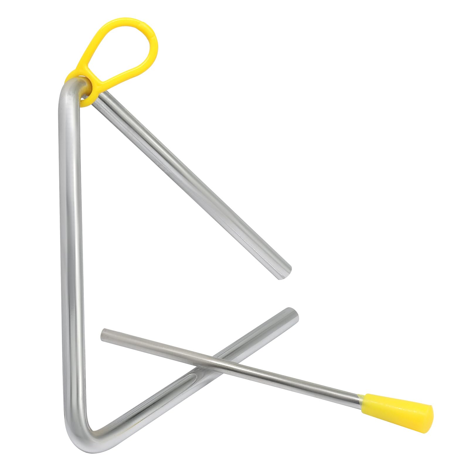 Murtenze 5 Inch Musical Steel Triangle Percussion Instrument Triangle Hand Percussion with Striker for Music Learning Teaching Kids