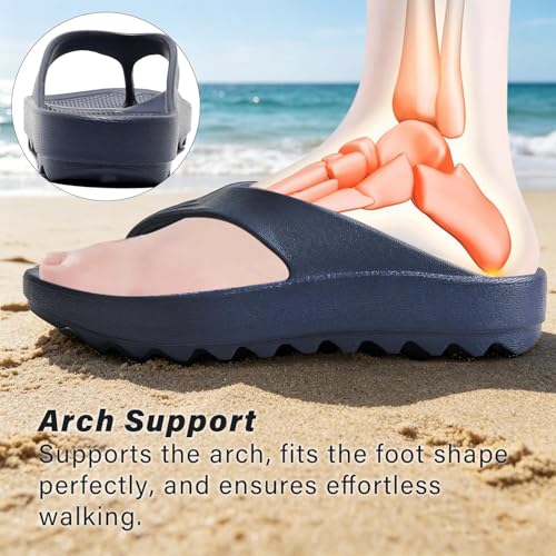 Image of Women Arch Support Flip Flops EVA Thong Sandals | Comfortable,Waterproof,Lightweight,Slip Resistant,Shock Absorbing,Beach Shower Daily Wear