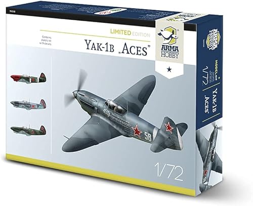Arma Hobby Escala 1/72 Yak-1B Aces Edición Limitada - Kit de construcción de modelos de plástico # 70030