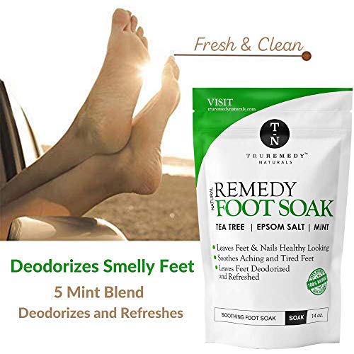 Remedy Tea Tree Oil Foot Soak + Tea Tree Oil Balm To Fight Athletes Foot, Feet Odor, Jock Itch, Ringworm, Eczema, Nail Issues, Skin Rashes, Irritations, Soften Calluses And Soothes Sore Tired Feet #TOP4