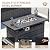 Aoxun Patio Furniture Sets, 9-Piece Outdoor Patio Furniture with 44'' Propane Gas Firepit Table and 11FT X 11FT Cantilever Umbrella, Wicker Outdoor Conversation Set for Backyard