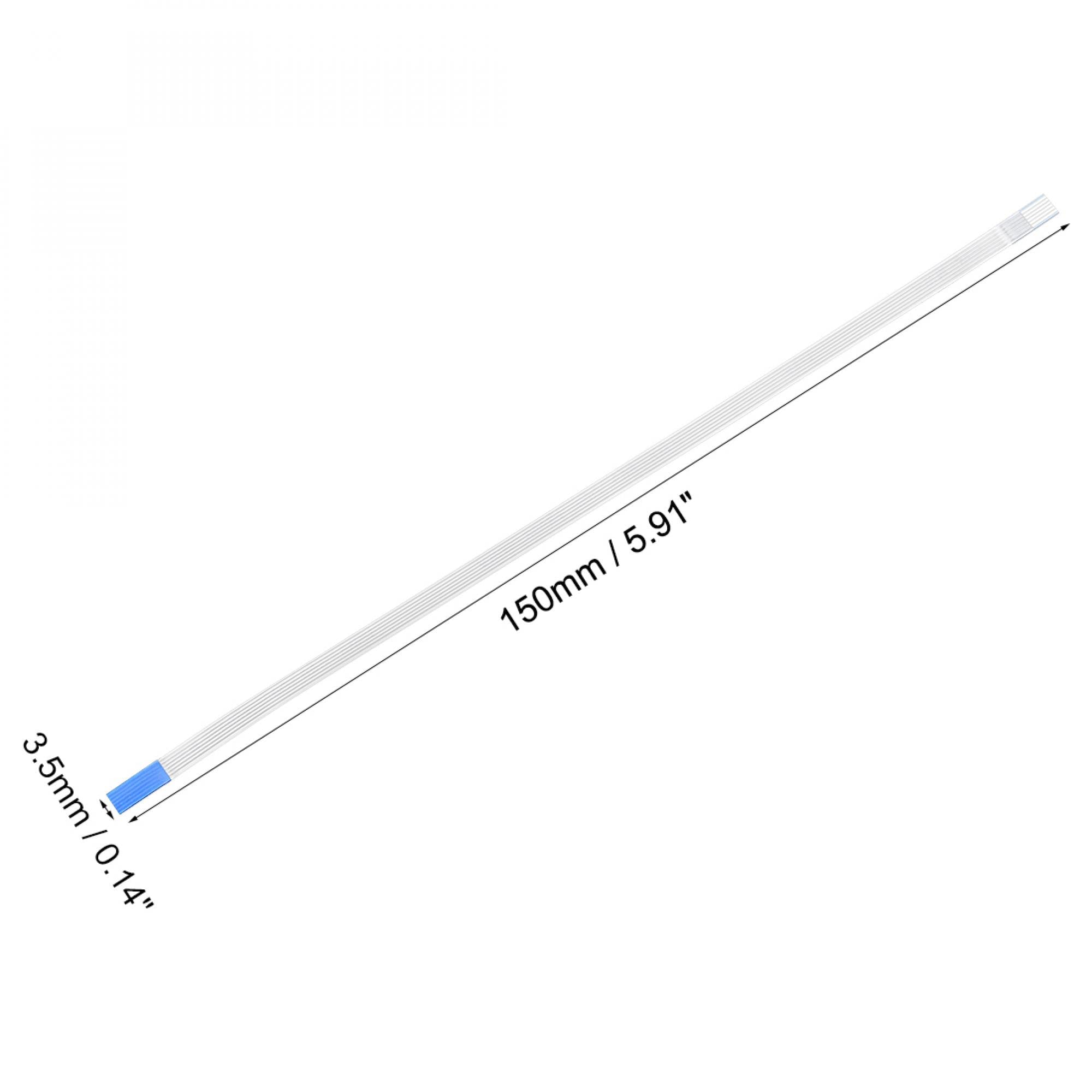 FFC 0.5mm Pas 150mm Flexible Plat Câble 4 Broches 0.5mm Pas 76mm FPC Pour Voiture Portable 5Pcs (A Câble Ruban Connecteur électronique