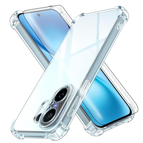 Image of Back Cover Case + Screen Protector for Vivo V60e 5G | Camera Protection | Transparent Mobile Phone Back Case Cover for Vivo V60 e | Vivo V60e 5G TPU Transparent Mobile Back Cover Case