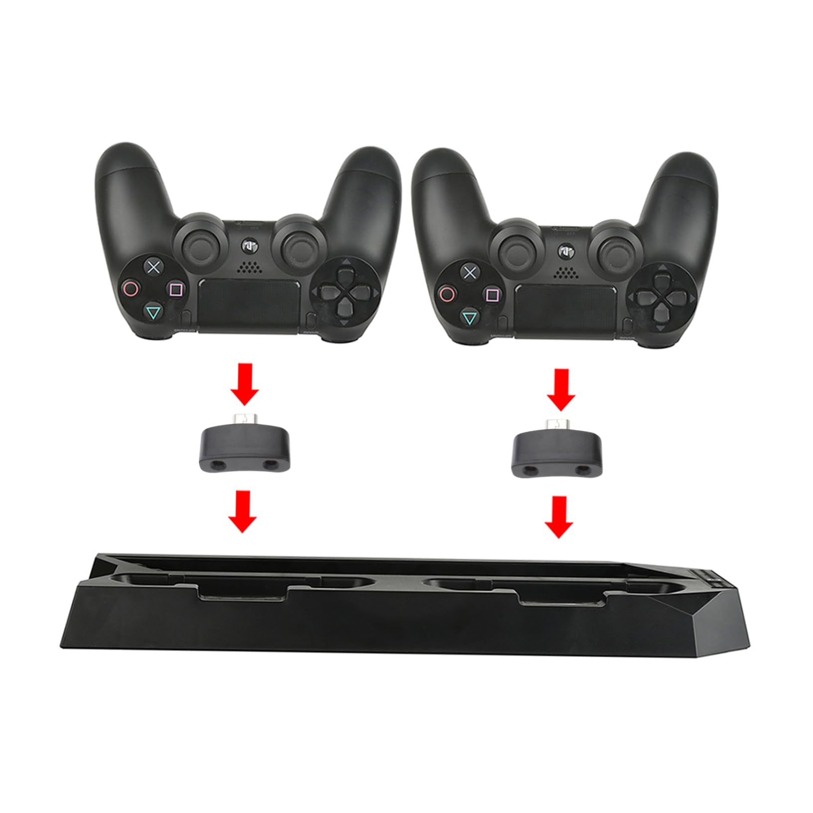 Supporto Di Ricarica Con 2 Ventole Supporto Verticale Per Console Per Doppia Porta Di Ricarica Nera