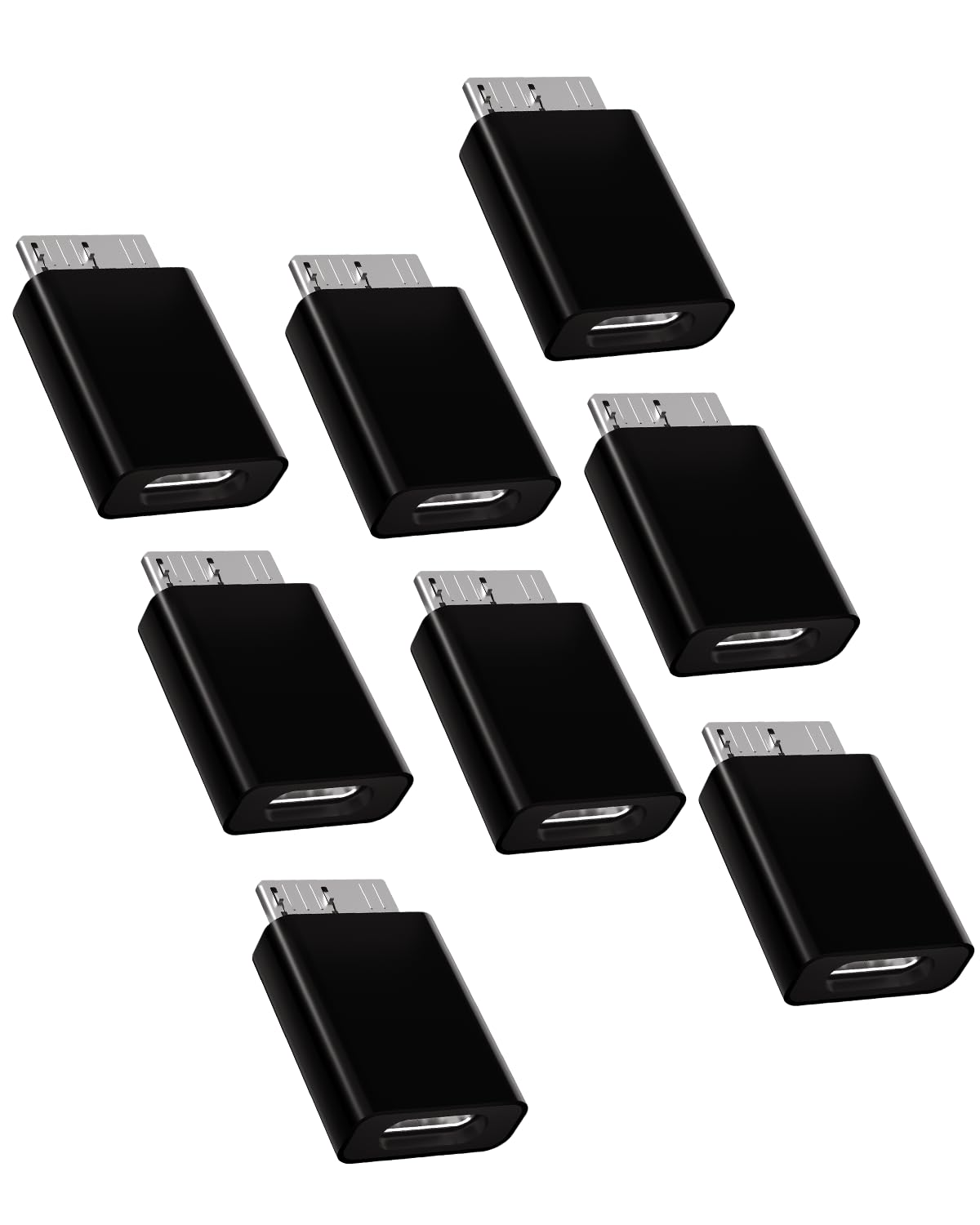 Photo 1 of ****** Stained with something white /untested***** ShineeKee USB C Adapter 8 Pack Micro B to USB C, Type C Female to Micro B Male Cable Adapter, USB 3.1 Adapter for Hard Drive Cable, USB C Hard Drive Cable Adapter for USB 3.0 External Portable