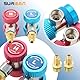 SURIEEN Verstellbare R134A-Schnellkupplungen Stecker Hoch- / Niederdruck AC R134A Adapter, 1/4 Zoll SAE HVAC Armaturen, HVAC Freon Manifold Gauge Schlauchverbinder-Set
