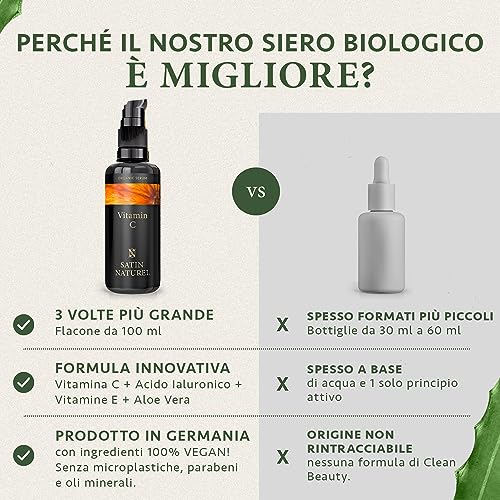 Siero Vitamina C + Acido Ialuronico Viso 100ml +